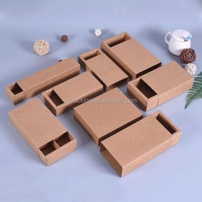 China Recycled Materials Customized Kraft Paper Gift Drawer Packaging Boxes Wholesale for sale