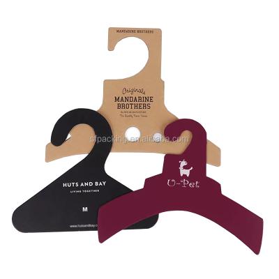 China Sustainable Customized T Shirt Clothing Package Kraft Paper Hangers for sale