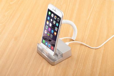 China COMER tabletop charger holders Cell Phone Anti-Lose Display Stands with alarm for sale