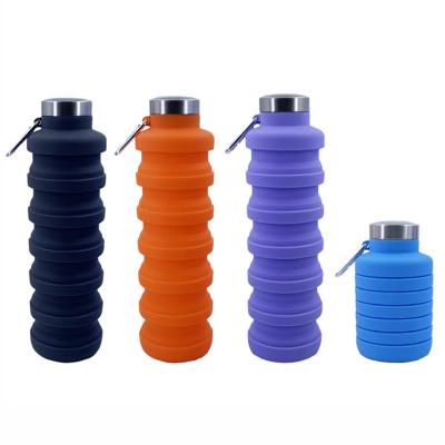 China 2022 Factory Stocked Camping Boosting Portable Collapsible Water Kettle Sports Leak Proof Collapsible Water Bottle for sale