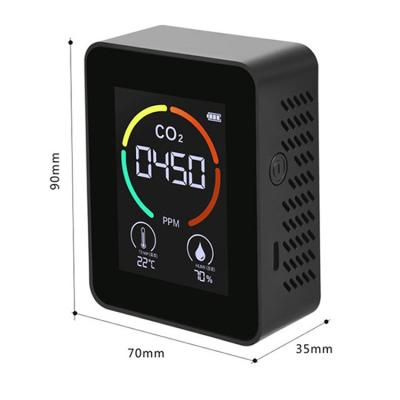 China Brand New Carbon Dioxide CO2 Controller Air Quality Monitor Carbon Dioxide Detector with Temperature on LED Screen for sale