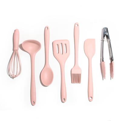 China Baby Food Supplement Silicone Kitchen Dish Soup Spoon Stocked Silicone Cooking Tools Utensil Sets Kitchen Tools for sale