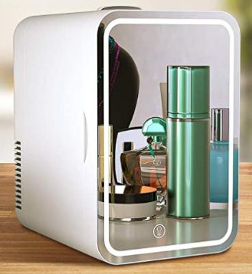 China Portable Mirrored COMPRESSOR Refrigerator 8L Mini Mini Beauty Fridge Refrigerator Skin Personal Care Makeup Storage for sale