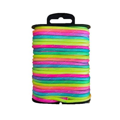 China Factory Direct Sales Lightweight High Strength Nylon Paracord Highly Visible Rainbow for sale