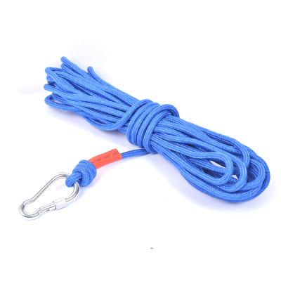 China Superior Tensile Strength and Load-bearing Capacity Magnet Fishing Rope with Hooks Multi-Purpose Nylon Rope High Tensile Rope 65 Feet Diameter 6mm for sale