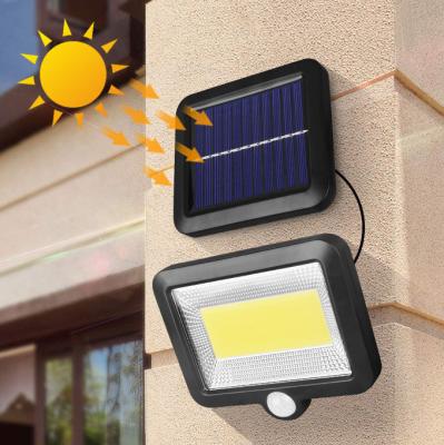 China Polycarbonate 100 LED Outdoor Solar Lamp Waterproof PIR Motion Sensor Wall Light Solar Powered Garden Lights for sale