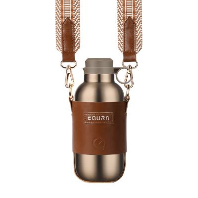 China EQURA Thermos Mug Stainless Steel Thermos Bottle Vacuum Flasks PORTABLE Travel Coffee Tea Outdoor Mug with Filter and Tea Strap for sale