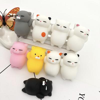 China Relieve Slow Rising Toy For Children Kids Stress Squeeze Soft Cute Sticky Antistress Squeeze Ball CPYP Mini Squishy Toy Cat Animal Slow Rising Gift for sale