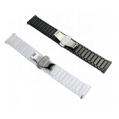 China New 20mm 22mm Luxury Luxury Ceramic Watch Band Strap Bracelet For Samsung Huawei Universal Smart Watch Strap for sale