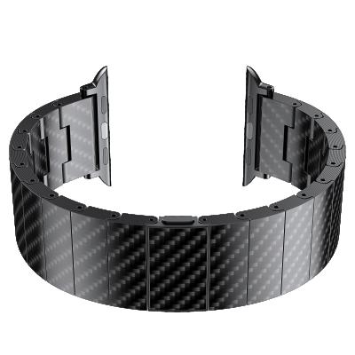 China New Fashion Carbon Fiber Watch Band 41mm 44mm Smart Strap 45mm Lightweight Elegant Luxury For Apple Watch 7 Watch Band Strap for sale