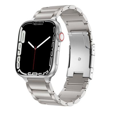 China Luxury and Fashion Anbest Apple Smart Watch Band Fit Up Iwatch Series 7 Black Titanium Alloy Strap Strap For Apple Watch Strap for sale