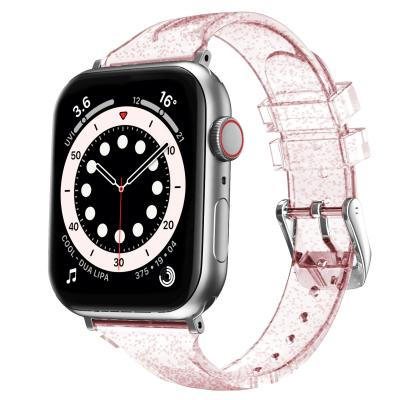 China Anbest Fashion Sports TPU Apple Watch Band Strap Soft Breathable Transparent Smart Band Smart Band For Iwatch Series 7 for sale