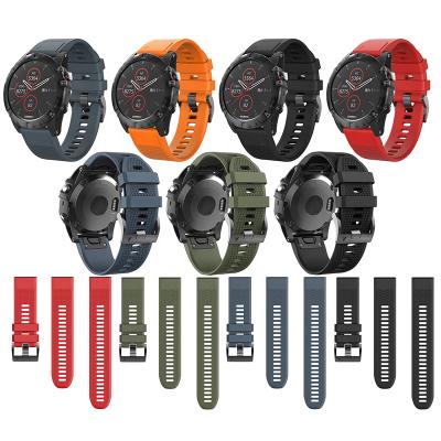 China 26MM 22MM Quickfit Wrist Watch Shockproof Bands For Fenix ​​6/Fenix ​​6 pro/Precursor 935/945 Silicone Watchband For Fenix ​​5X 6X 3 3HR for sale