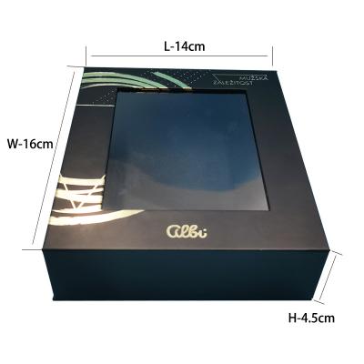 China Handmade Custom Super Hard Window Printing Bronzing Magnet Clamshell Box Book Box for sale