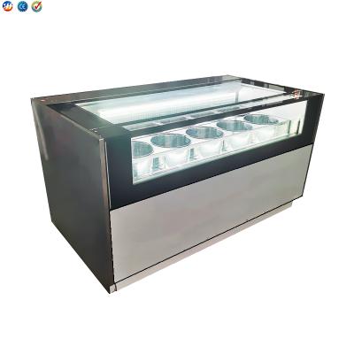 China Single-Temperature 10 Tastes New Design Fashionable Ice Cream Showcase Freezer for sale