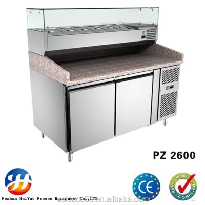 China Single-temperature European style refrigerated counter pizza prep table for sale