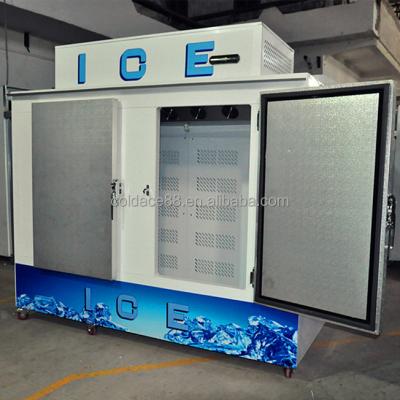 China Single-temperature gas station ice storage bin 750 ice bagged with color painted steel for sale