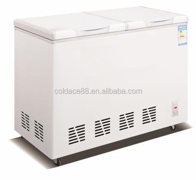 China Single-temperature Copious Cooling Double Doors Low Temperature Storage Chest Freezer (-25degrees) for sale