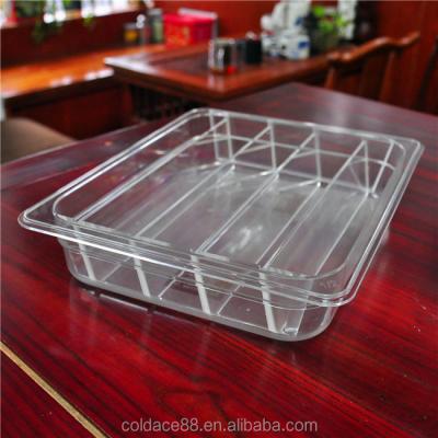 China Vegetable Acrylic Display Product Size L325*W265*H60 Square Popsicle Tray For Kitchen for sale