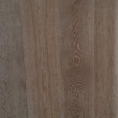 China Smoked Traditional Light Brushed Engineered Waxed Oil Oak Flooring for sale