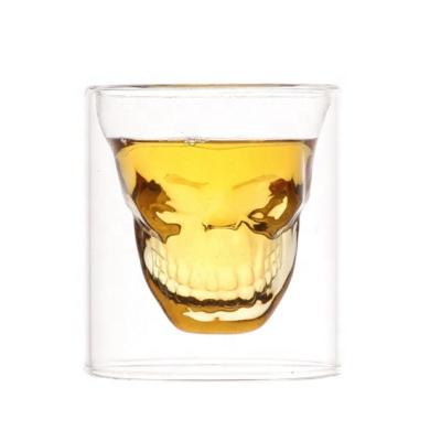 China Wine 25ml 75ml 150ml 250ml Double Wall Glass For Bar For Wine Double Wall Beer Glass for sale