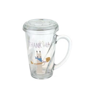 China Sustainable Customized Printed Glass Cup 300ml Set for sale