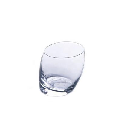 China Special Slanted Bottom Whiskey Diamond Crystal Glass Wine Glass Wholesale Promotional Embossed Whiskey for sale