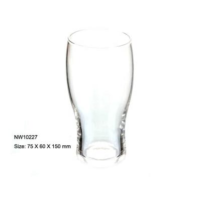 China Wine Customized Pilsner Machine-Blown Drinking Glass Mug With Logo Decal Printing for sale