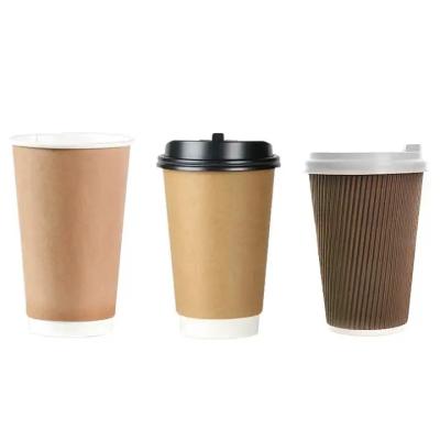 Cina Stagnola eliminabile del PE che timbra la tazza di carta calda del caffè 8oz 10oz 12oz con il coperchio di PS in vendita