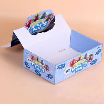 China Custom Logo Recyclable Folding Cardboard Display Cardboard Corrugated Paper Display Box Recyclable for sale