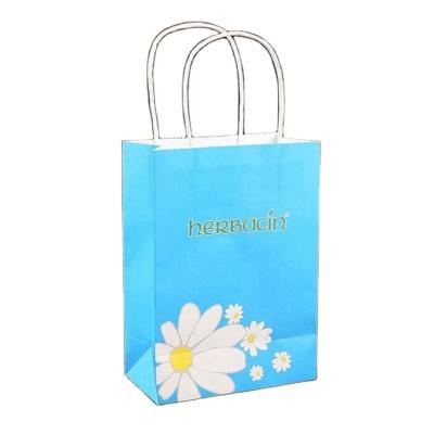 China Recyclable Custom Logo Paper Packaging Bags For Clothes Craft Biodegradable Paper Bag for sale