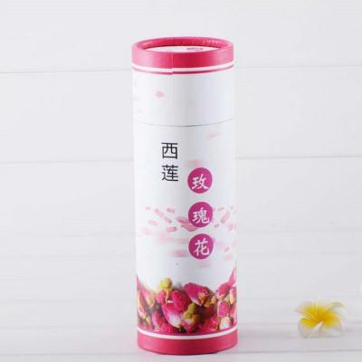 China Biodegradable Custom Logo Printed Round Cylinder Packaging Tube For Recyclable Rose Tea Packaging Paper Tubes for sale