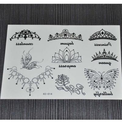 China Temporary Custom Design Fashion Black Temporary Body Tattoo Sticker Finger Tattoos Stickers Cover for sale