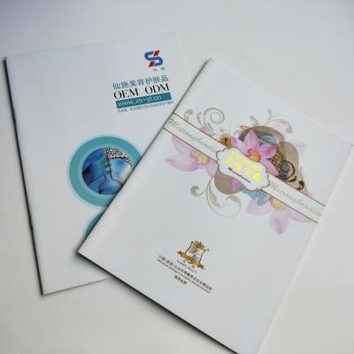 China paper & Recyclable Cardboard Folded Booklet For Skin Care Product Small Custom Order Brochure Wholesale Catalog for sale