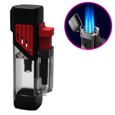 China Inventory Jet Flame Torch Lighter Refillable Cigarette Encendedor Feuerzeug from DEBANG gas for sale