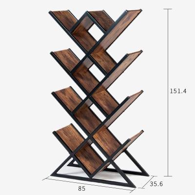 China Modern Wood Bookcase Display Shelf Storage Rack For Living Room Home Furniture for sale