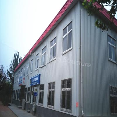 China Beautiful modern Steel Structure Office Building with Large Space for sale