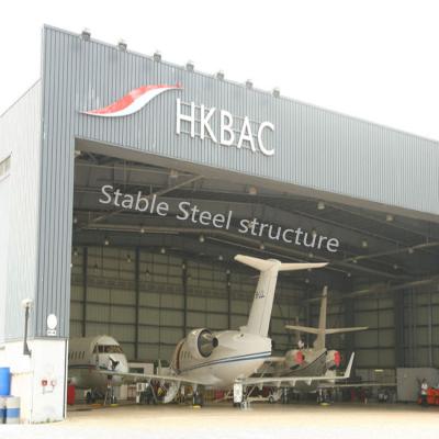 China Prefabricated Wide Span Steel Buildings for Hangar with stable steel structure for sale