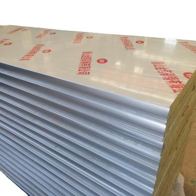 China Modern Cheap Price Rock Wool Sandwich Panel Insulation Wall Panel SIP ENV Rock Wool Sandwich Panel For Farmhouse Factory for sale