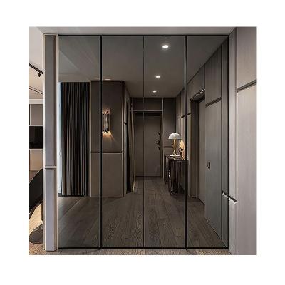 China Decoration High quality slim frame interior walking closet cabinet storage bedroom furniture swing door for sale