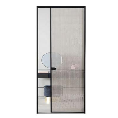 China Decoration 2023 House Interior Wall-mounted Hidden Slider Door Internal Steel pocket Sliding Glass Door for sale