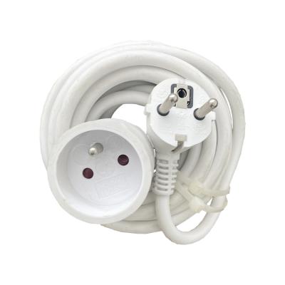 China Home Appliance European Schuko ECO 7/7 Plug Female To ECO 7/5 Socket Indoor 50m Portable Extension Cord for sale