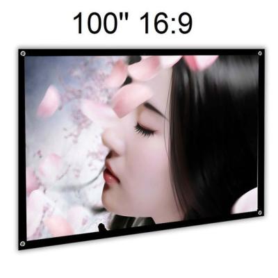 China Simple Foldable Portable Front Projection Screen Without Frame for sale