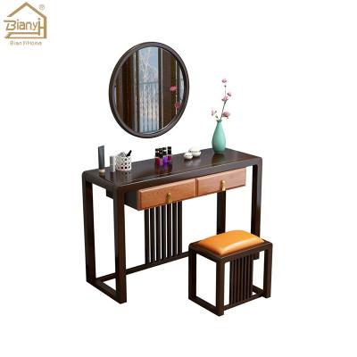 China (Size) China Adjustable Wooden Bedroom Dresser Make Up Stable Modern Dressing Table Makeup Vanity for sale