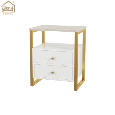 China Hot Selling White Bedroom Bedside Table Drawer Night Stand (Height)Adjustable for sale