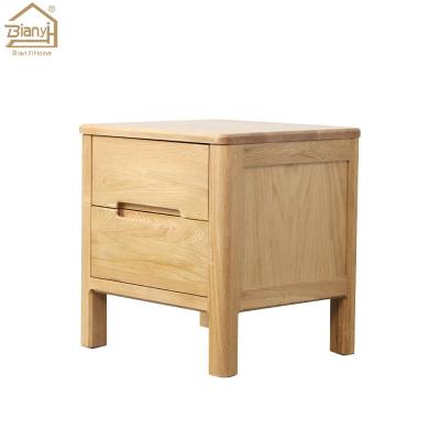 China Adjustable (Height) Peep Wooden Bed Bedroom Night Stand Simple Modern Small Side Cabinet With Two Drawer for sale