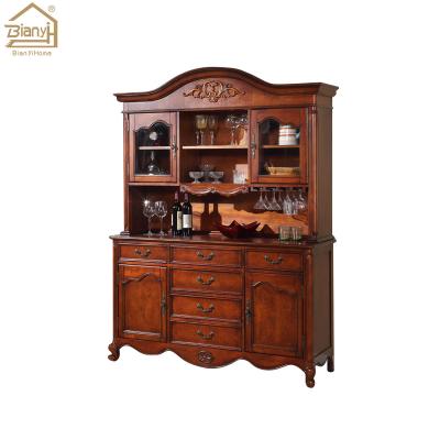 China Home Luxury Living Room Furniture Wine Display Cabinet Wooden Furniture Revolving Wine Cabinet for sale