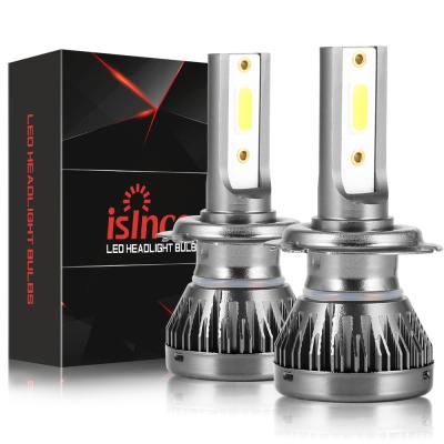 China Aviation Aluminum + Led Headlight Bulb Mini 2 2 Side ABS Auto Parts Faros COB 12V H1 H17 Bulb Headlamp for sale