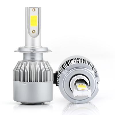 China Wholesale High Quality Auto Parts C6 360 ABS 9006 Aviation Aluminum + Led Headlight Bulb Faros 9005 H1 H15 H7 H4 H11 Car Led Headlights for sale