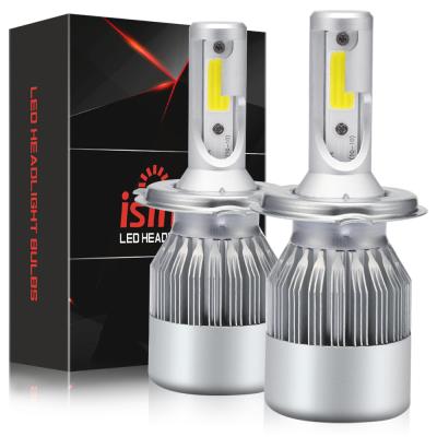 China Car Headlight Isincer Auto Led Headlight Bulbs 6000K Car 360 12V H4 C6 LED Headlight for sale